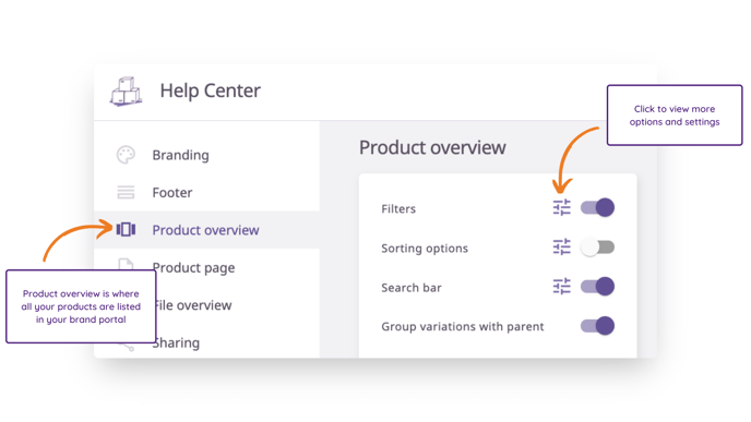 Brand Portal - Filters