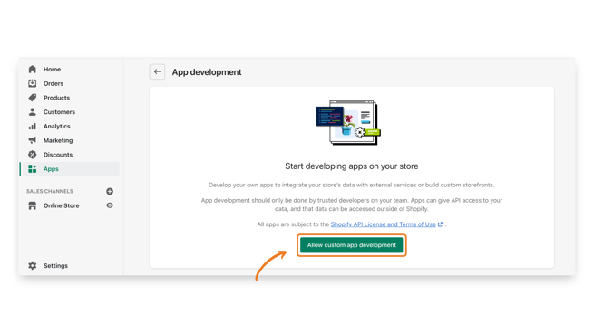 shopify-allow-custom-app