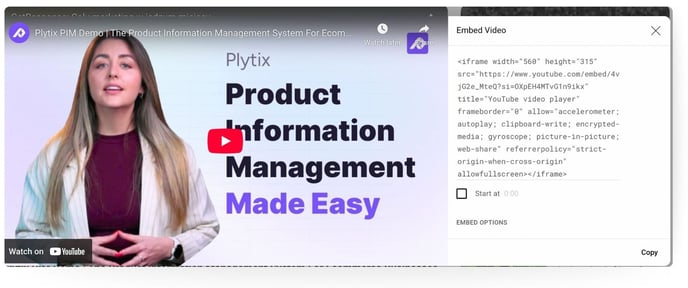 Embed video