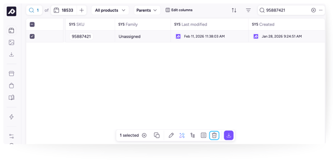 Deleting a Single Product