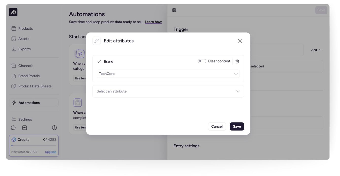Setting Rules for Product Updates Using Automations