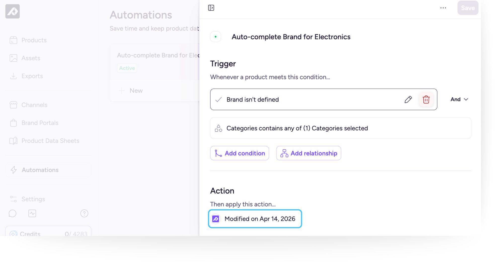 Setting Rules for Product Updates Using Automations