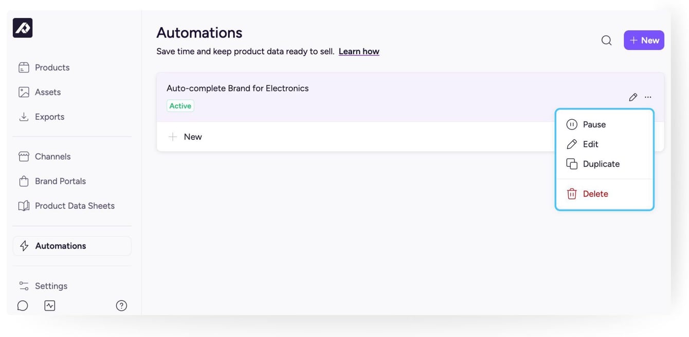 Setting Rules for Product Updates Using Automations