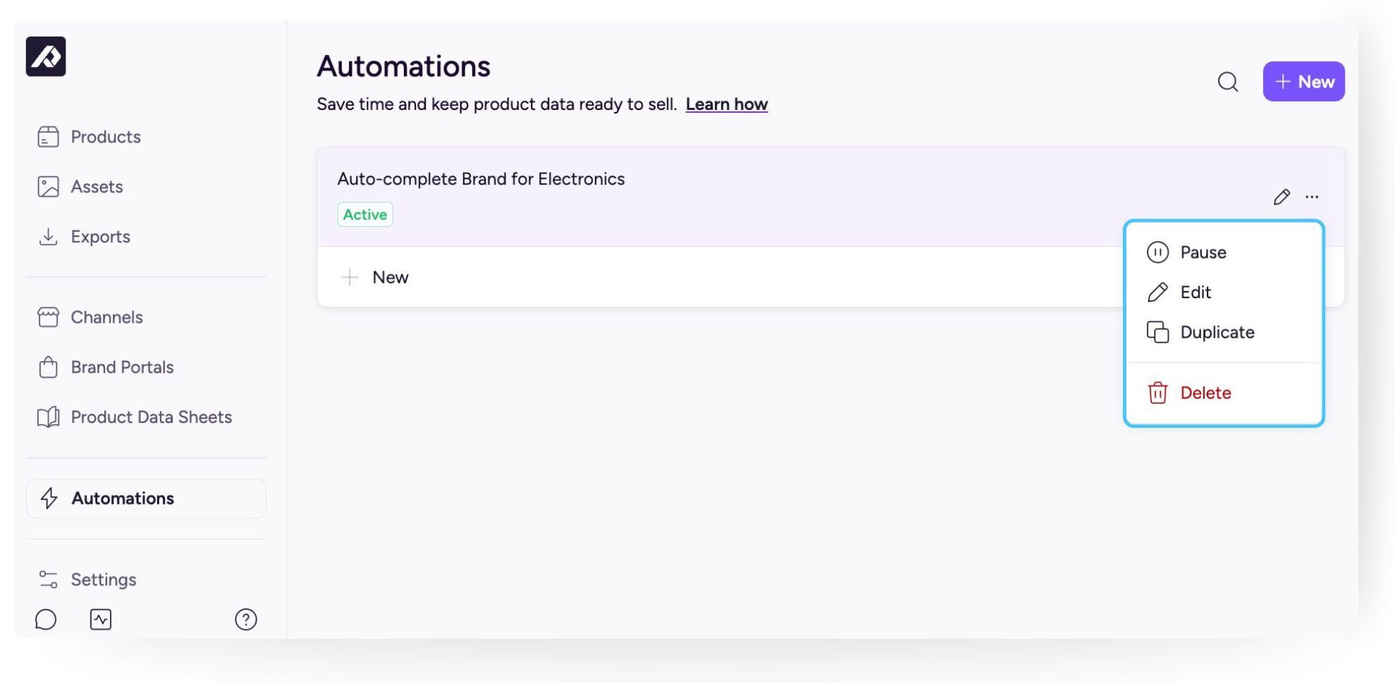 Setting Rules for Product Updates Using Automations