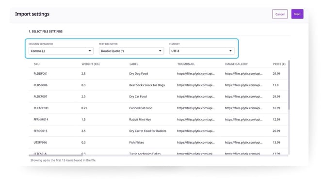select-file-settings