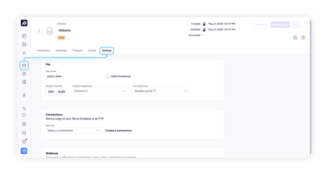 Channels-settings