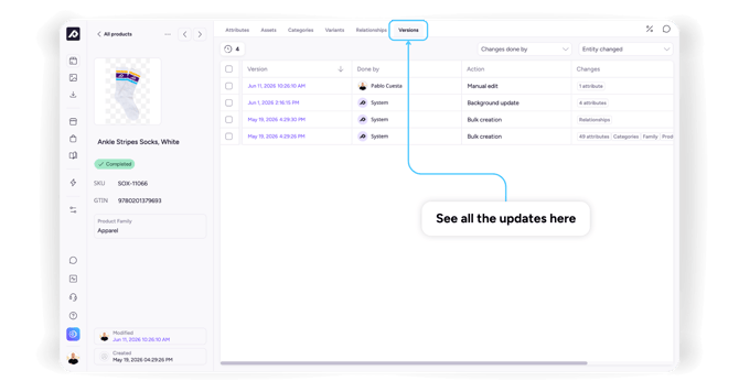 1. Product updates - Versions