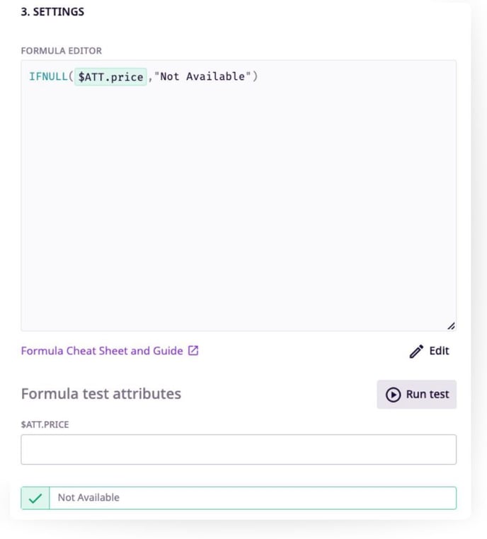 IFNULL Operation - Formula in use