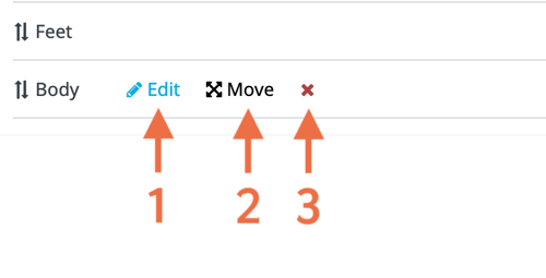 Editing, moving and deleting categories