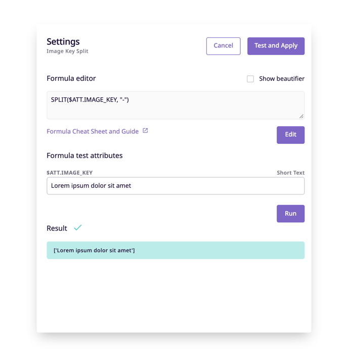 split-formula