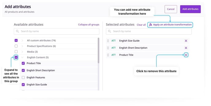 Adding Attributes-BrandPortals-Attribute transformation