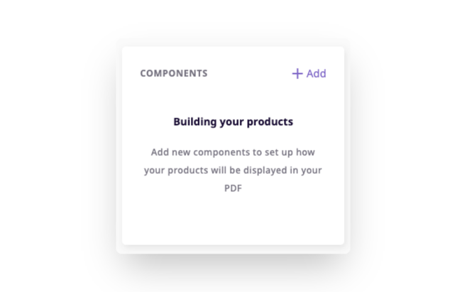 you can add new components in the component editor within Plytix product sheets