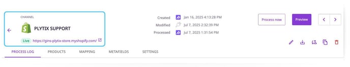 Channel Name and Status 1