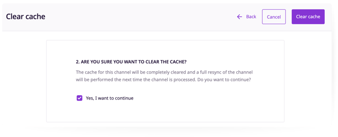Clear cache2 - full