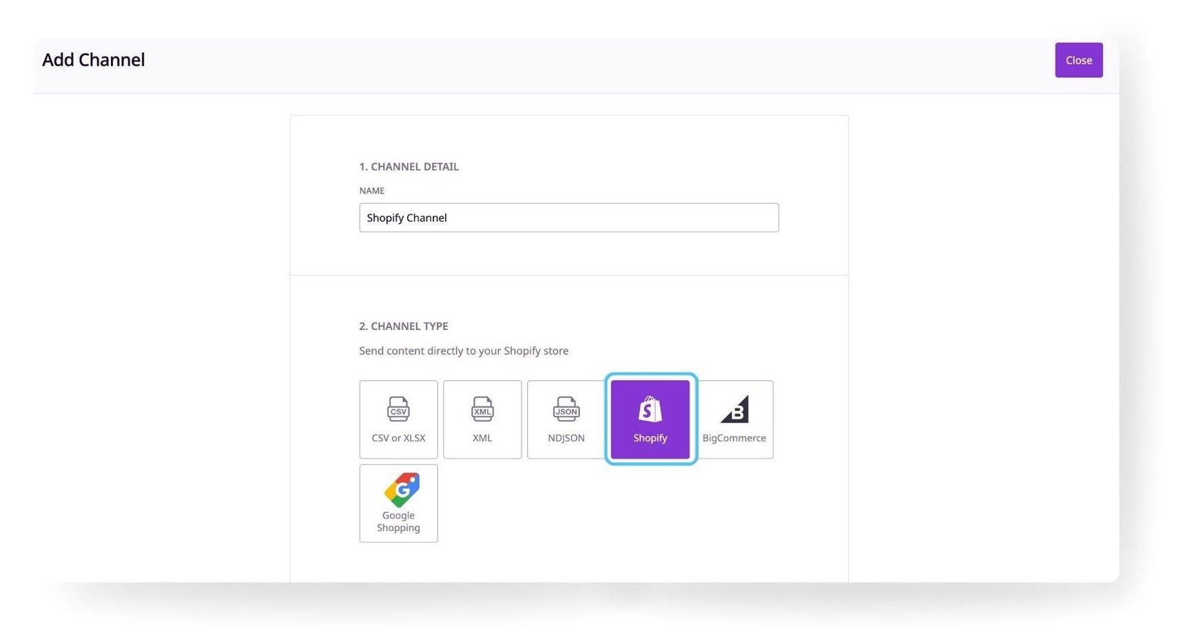 Creating and Managing a Shopify Channel