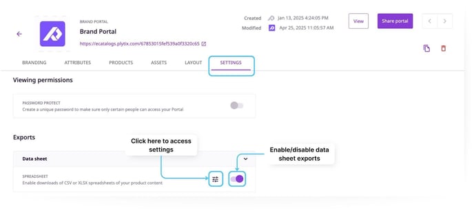 Settings-DataSheet