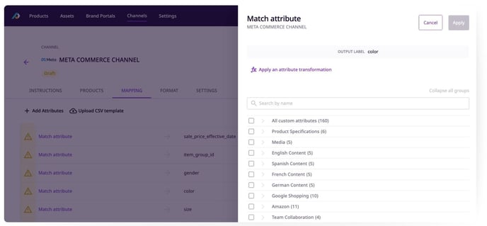 Attribute-mapping