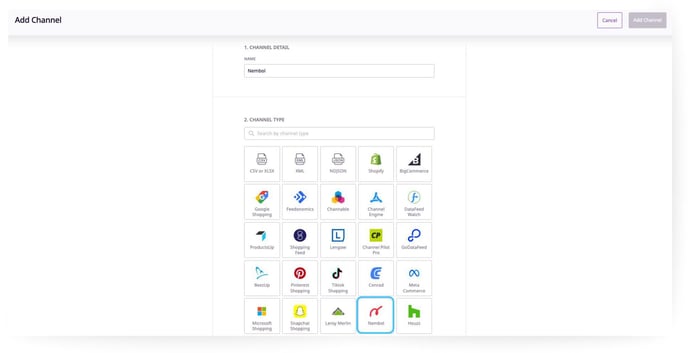 Getting Started with Nembol & Plytix - Add channel
