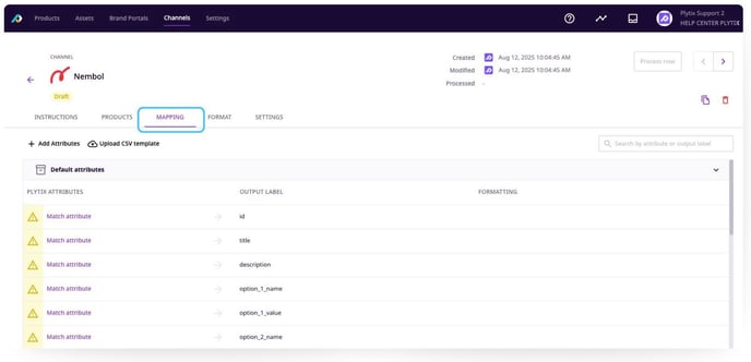 Getting Started with Nembol & Plytix - Mapping