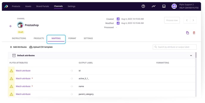 Getting Started with PrestaShop & Plytix - Mapping