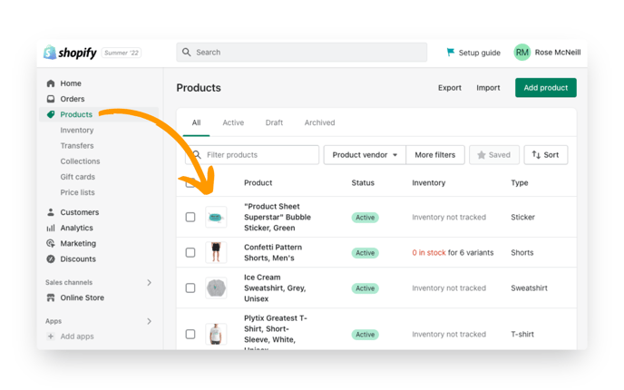 If you connection is successful, you can process your channel and you will see your products appear in your Shopify store.