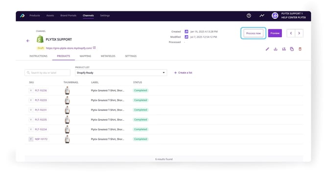 Processing a Shopify Channel 1