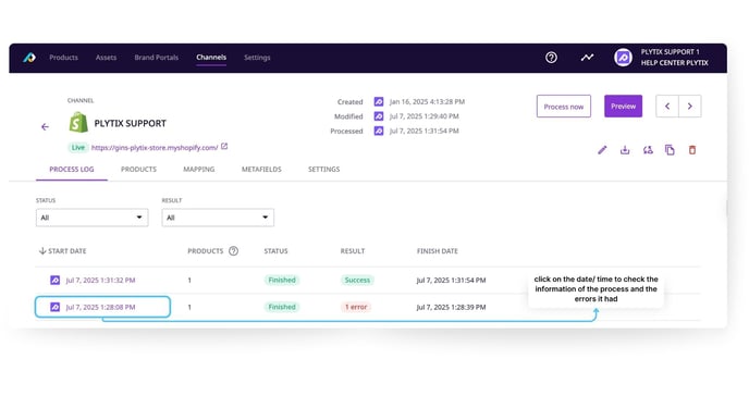 Processing a Shopify Channel 5