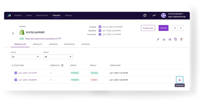 Processing a Shopify Channel 7
