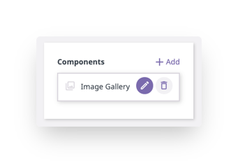 to return to the editor, click the pencil icon on the component you want to edit