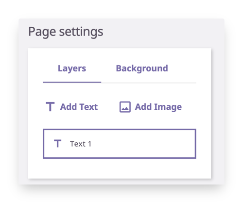 Adjust the settings for your page by adding text elements.