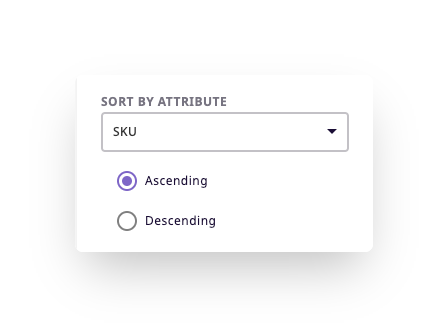 You can sort attributes in ascending or descending order