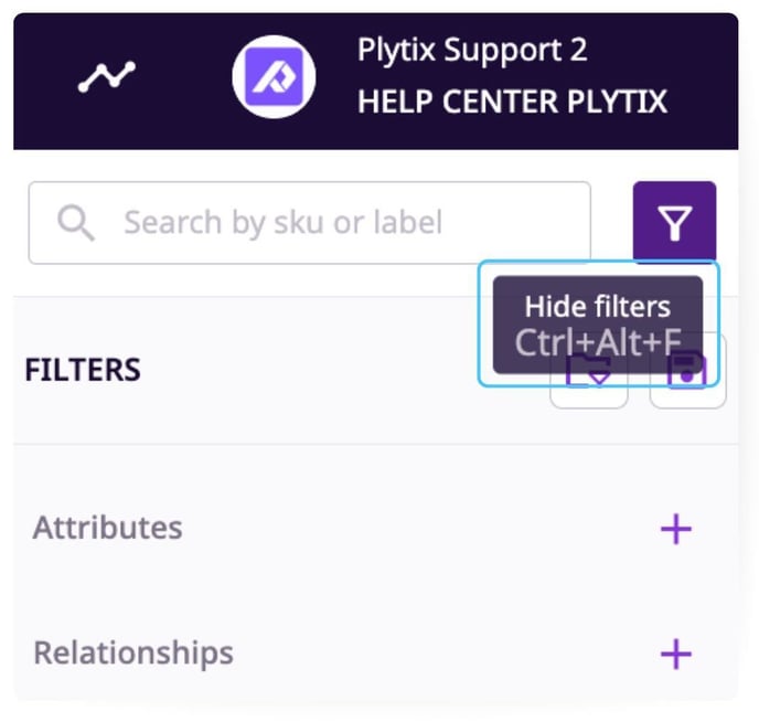 hide filters