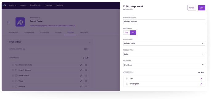 Edit component