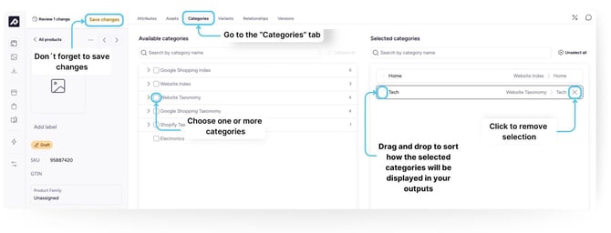 Assigning Products to Categories