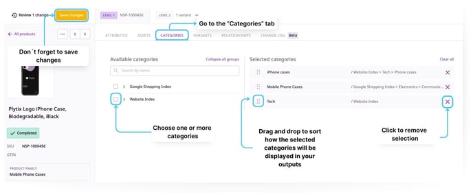 PDP - categories