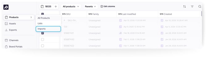 Assign family - import