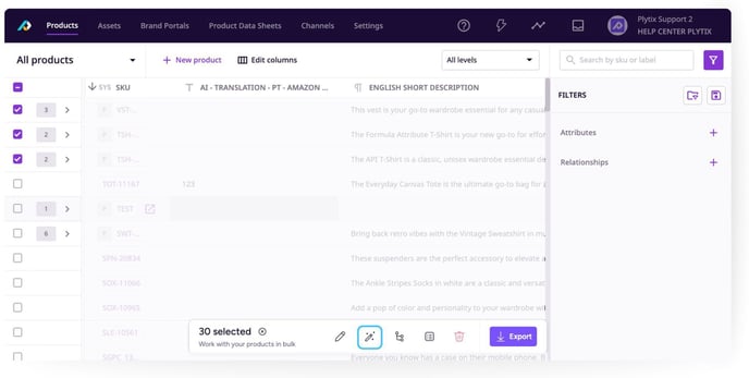 Bulk AI - All products page