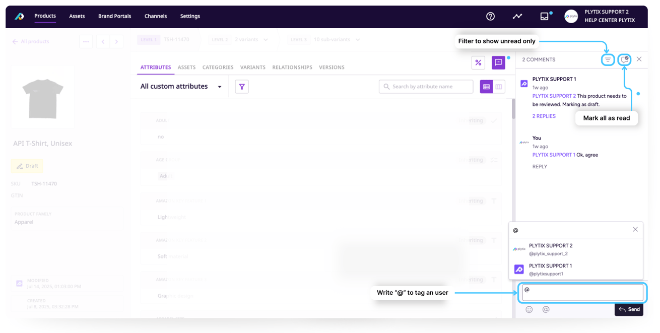 Comment Output 🆕 Commenting on Products