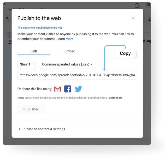 Connecting a Plytix Channel with Google Sheets-5