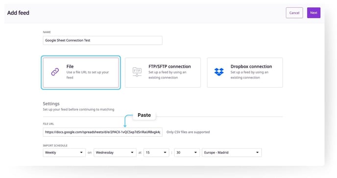 Connecting a Plytix Channel with Google Sheets-7