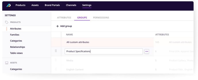 Managing Attribute Groups