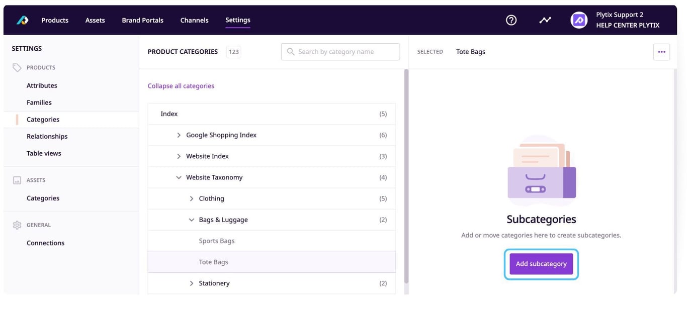 Creating and Managing Product Categories