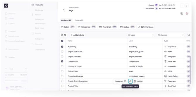 Creating and Managing Product Families