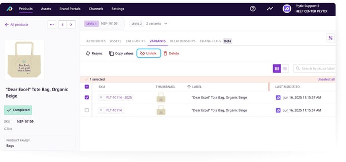 Creating and Managing Variants