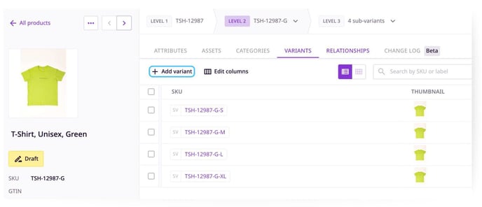 Sub-variants Add Variants2