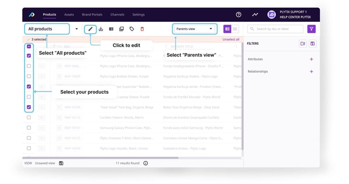 Editing Products in Bulk 1