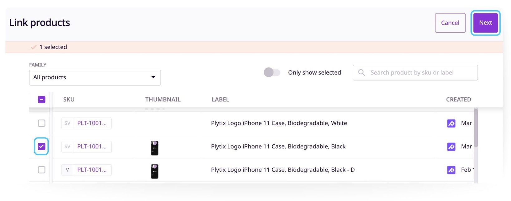 Linking and Unlinking Assets with Products Manually