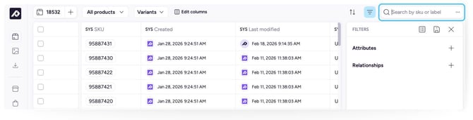 Navigating the Product Overview Page Product Table