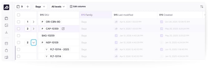 Parent and Variant Structure