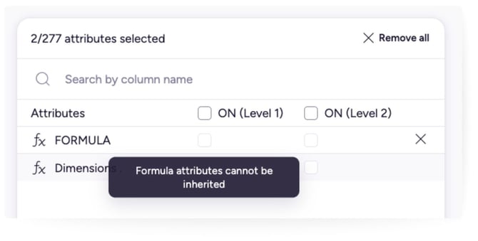 Add family attributes - formula - inheritance